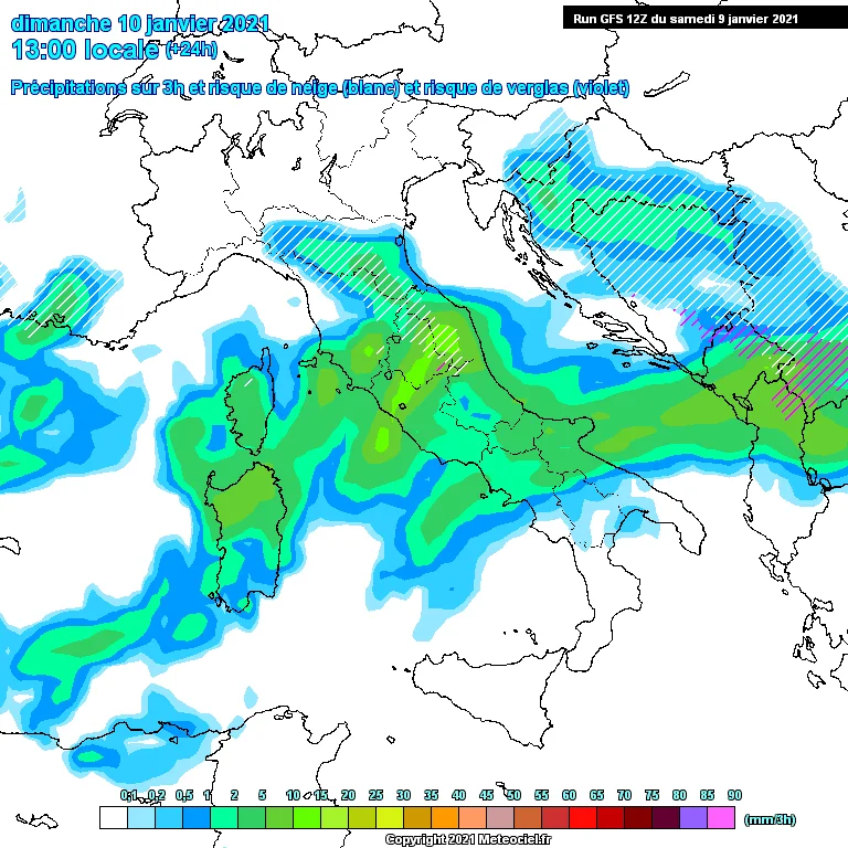 Previsioni meteo in Abruzzo dal 10 al 16 Gennaio 2021