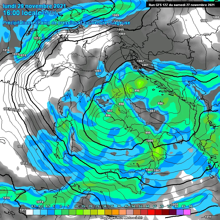 Previsione settimanale meteo nei Comuni Abruzzesi dal 28 Novembre al 4 Dicembre 2021