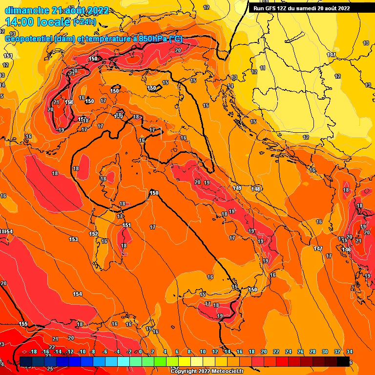 Previsioni meteo Osservatorio Abruzzese dal 21 al 27 Agosto 2022