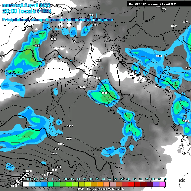 Previsioni meteo settimanale in Abruzzo dal dal 2 al 8 Aprile 2023