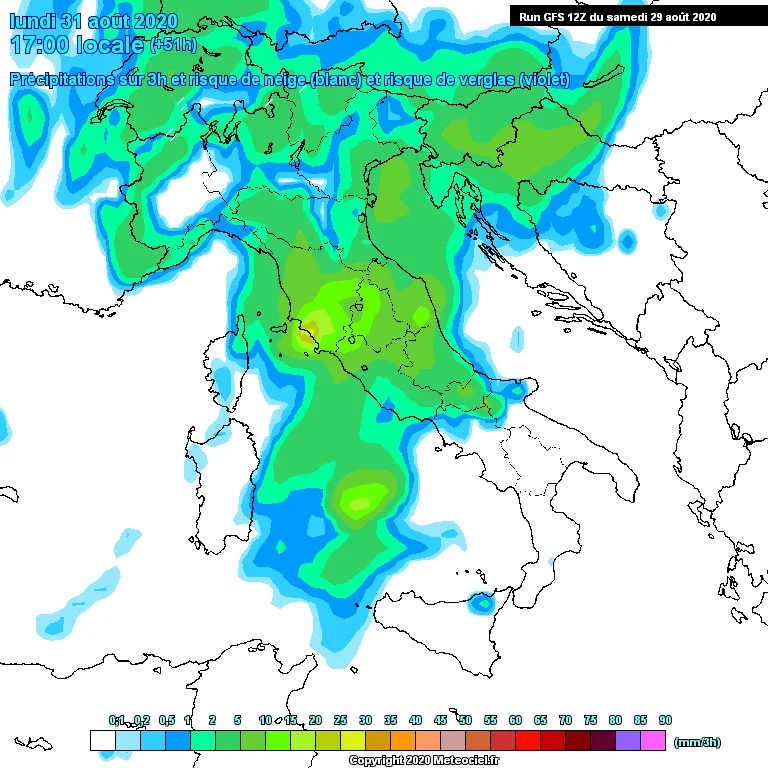 Previsioni meteo: 7 giorni nei Comuni Abruzzesi dal 30 Agosto al 5 Settembre 2020