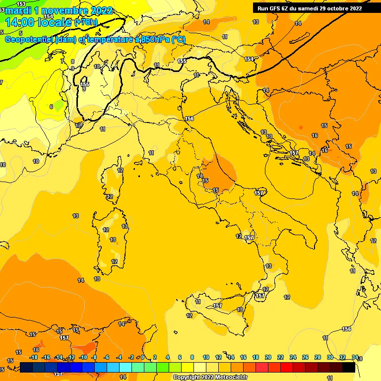Previsioni meteo in Abruzzo dal 30 Ottobre al 5 Novembre 2022.
