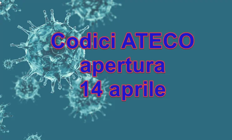 Codici Ateco delle attività che riapriranno il 14 aprile. Il testo definitivo del decreto