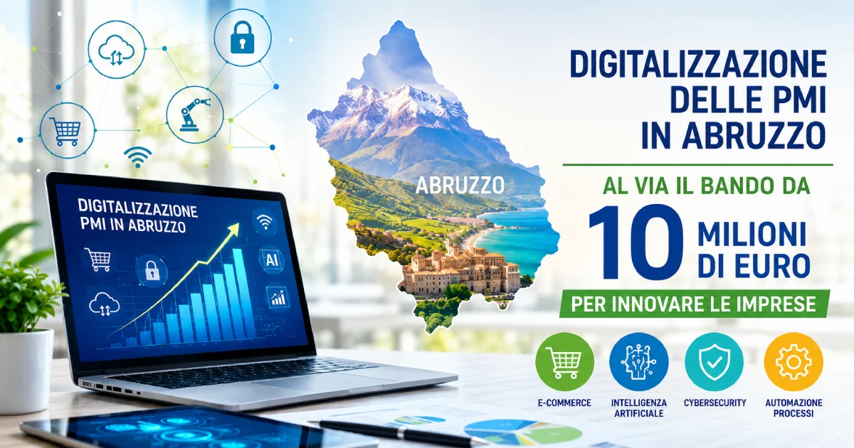 Scade il 21 settembre domanda finanziamento e-commerce e digitale in Abruzzo