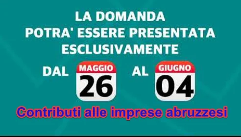 Scade il 4 giugno il contributo per spese di investimento alle imprese abruzzesi per Coronavirus