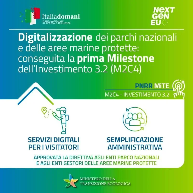 100 milioni per la digitalizzazione dei parchi nazionali e delle aree marine protette