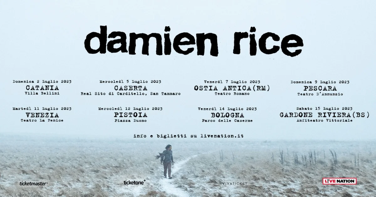 Pescara - Damien Rice in concerto al Teatro Gabriele D’Annunzio